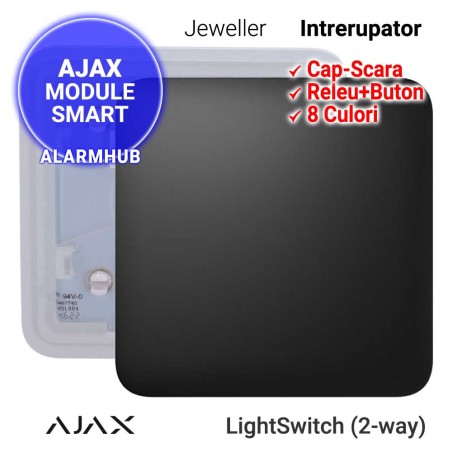 Intrerupator AJAX LightSwitch (2-way) - cap scara, 8 culori disponibile