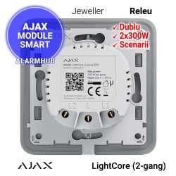 Modul releu AJAX LightCore (2-gang) - circuit dublu, 2x300W