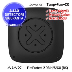 Detector AJAX FireProtect 2 RB H/S/CO (BK) - baterii pentru 7 ani