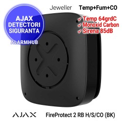 Detector AJAX FireProtect 2 RB H/S/CO (BK) - wireless, distanta maxima 1700m