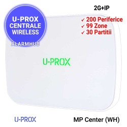 Centrala alarma wireless U-PROX  MP Center (WH) - acumulator inclus pentru 24 ore