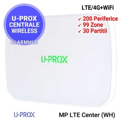 Centrala wireless U-PROX MP LTE (WH) - 200 periferice wireless, 99 detectori, 30 partitii