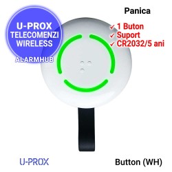 Buton panica U-PROX Button (WH) - 1 buton, suport perete, culoare alba