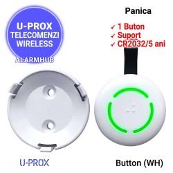 Buton panica U-PROX Button (WH) - 1 include suport de instalare pe perete