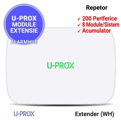 Repetor wireless U-PROX Extender (WH) - 200 periferice, acumulator, alb