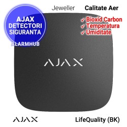 Detector CO2, temperatura, umiditate AJAX LifeQuality (BK) - carcasa neagra