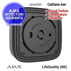 Monitorizare CO2, temperatura, umiditate AJAX LifeQuality (BK) - suport smart bracket