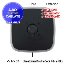 Sirena cablata de exterior AJAX StreetSiren DoubleDeck Fibra (BK)