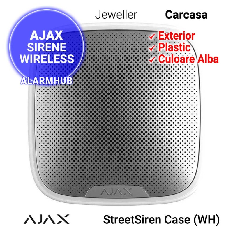 Carcasa alba pentru sirena exterior AJAX StreetSiren (WH)