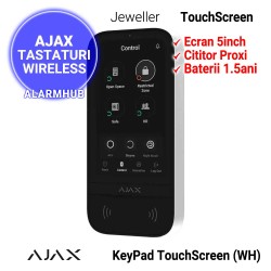 AJAX KeyPad TouchSccreen (WH) - tastatura touch-screen wireless alba