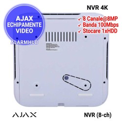 NVR AJAX 8 canale - suporta HDD de capacitate maxima 16TB