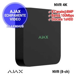 NVR AJAX pentru 8 camere IP cu rezolutie maxima 8MP/4K