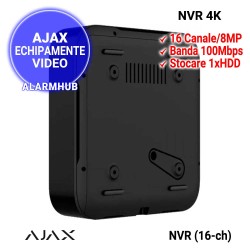 NVR AJAX 16 canale - suporta 1xHDD, maxim 16TB