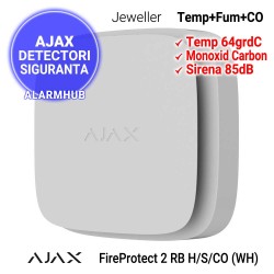 AJAX FireProtect 2 RB H/S/CO (WH) - detector multiplu incendiu si gaz