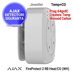AJAX FireProtect 2 RB Heat/CO (WH) - monoxid carbon, 3 praguri de detectie