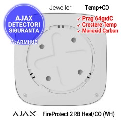 AJAX FireProtect 2 RB Heat/CO (WH) - temperatura prag fix si gradient
