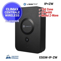Centrala alarma CLIMAX Vesta ESGW-IP-ZW - tehnologie wireless F1 (200m in camp deschis)