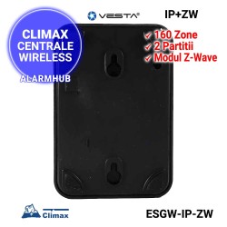 Centrala alarma CLIMAX Vesta ESGW-IP-ZW - trei moduri de armare