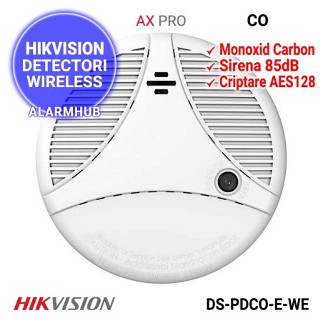 Detector monoxid carbon HIKVISION DS-PDCO-E-WE