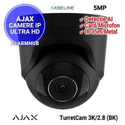 Camera IP 5MP AJAX TurretCam lentila 2.8mm, microfon, card, culoare neagra