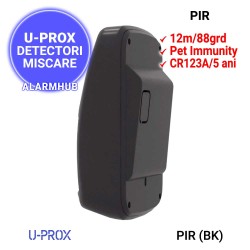 U-PROX PIR negru - baterie inclusa pentru maxim 5 ani