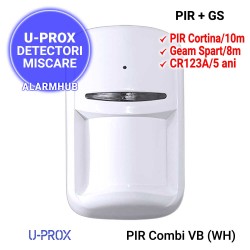 U-PROX PIR Combi VB - detector dual, PIR cortina si geam spart