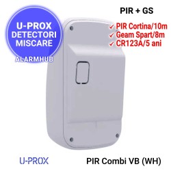 U-PROX PIR Combi VB - notificari separate pentru detectie miscare si geam spart