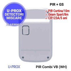 U-PROX PIR Combi VB - baterie CR123A si suport de perete incluse