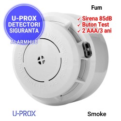 Detector fum wireless U-PROX Smoke - buton multifinctional