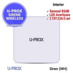 Sirena wireless de interior U-PROX Siren, culoare alba, 85dB