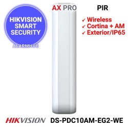 HIKVISION DS-PDC10AM-EG2-WE - detector de exterior PIR cortina wireless, 10m/5grd