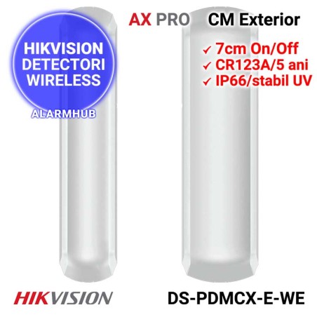 HIKVISION DS-PDMCX-E-WE - contact magnetic wireless de exterior, IP66