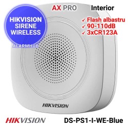HIKVISION DS-PS1-I-WE-BLUE - sirena wireless de interior, flash albastru