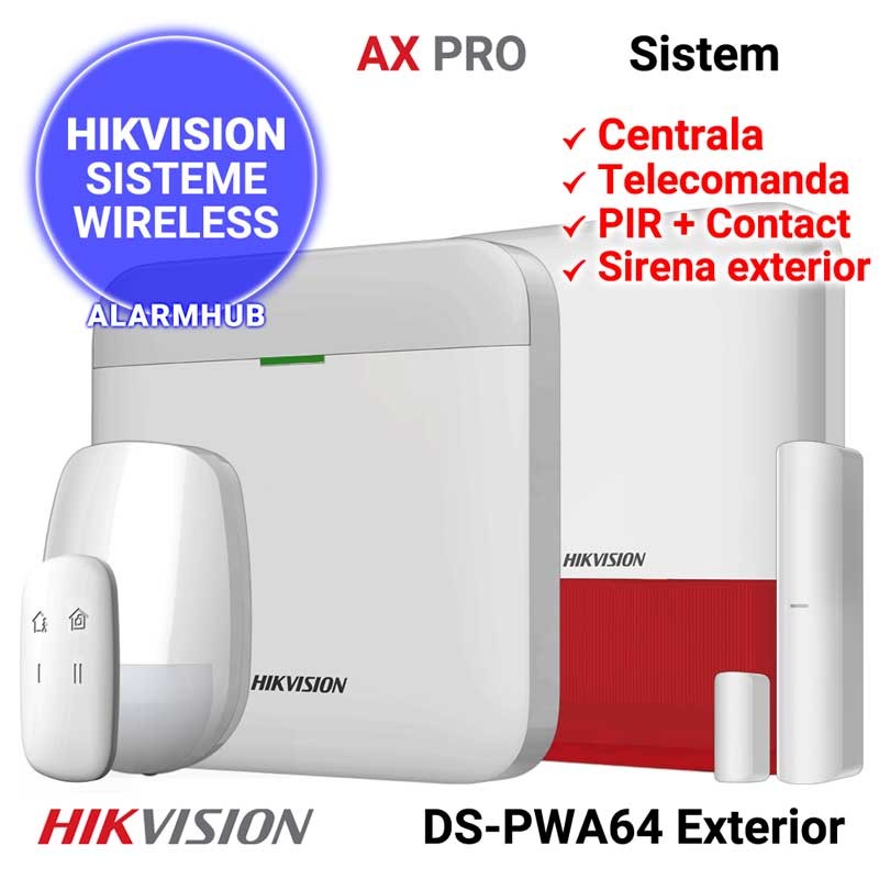 Sistem alarma wireless HIKVISION DS-PWA64 Exterior