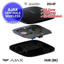 AJAX Hub (BK)  - placa electronica, modul de alimentare detasabil