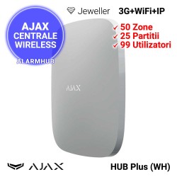 AJAX HUB Plus (WH) - centrala wireless, culoare alba