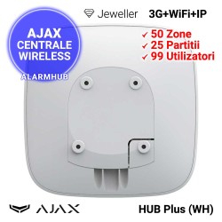 AJAX HUB Plus (WH) - instalare rapida, suport detasabil