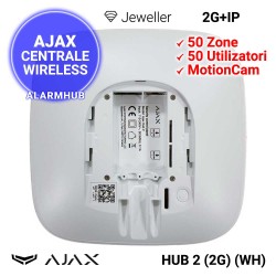 AJAX HUB 2 (2G) (WH) - suporta 2xSIM 2G, Ethernet
