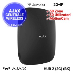 AJAX HUB 2 (2G) (BK) - comunicatie 2G (2xSIM) si Ethernet