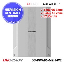 AX PRO DS-PWA96-M2H-WE - Centrala alarma hibrida IP+WIFI+3G/4G