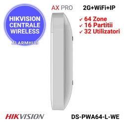 HIKVISION AX PRO DS-PWA64-L-WE - 64 zone wireless si 16 partitii