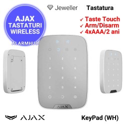 AJAX KeyPad (WH) - tastatura wireless, design ingust 14mm