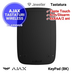 AJAX KeyPad (BK) - tastatura wireless, instalare rapida cu suport detasabil