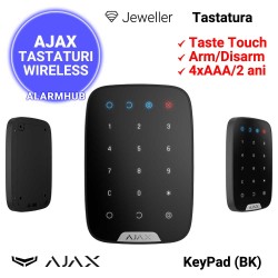 AJAX KeyPad (BK) - tastatura wireless, design ingust 14mm