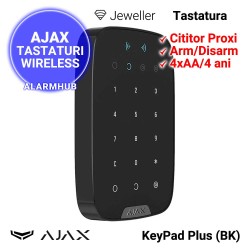 AJAX KeyPad Plus (BK) - tastatura cu cititor proximitate, profil ingust 20mm