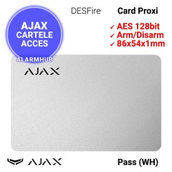AJAX Pass (WH) - cartela de proximitate MIFARE, culoare alba