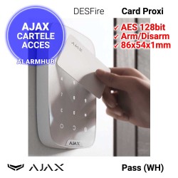 AJAX Pass (WH) - cartela de proximitate compatibila cu tastatura KeyPad Plus